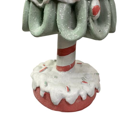 Cupcakes & Cashmere Pastel GREEN Peppermint Candy CHRISTMAS TREE 15.5" Decor - Picture 4 of 5